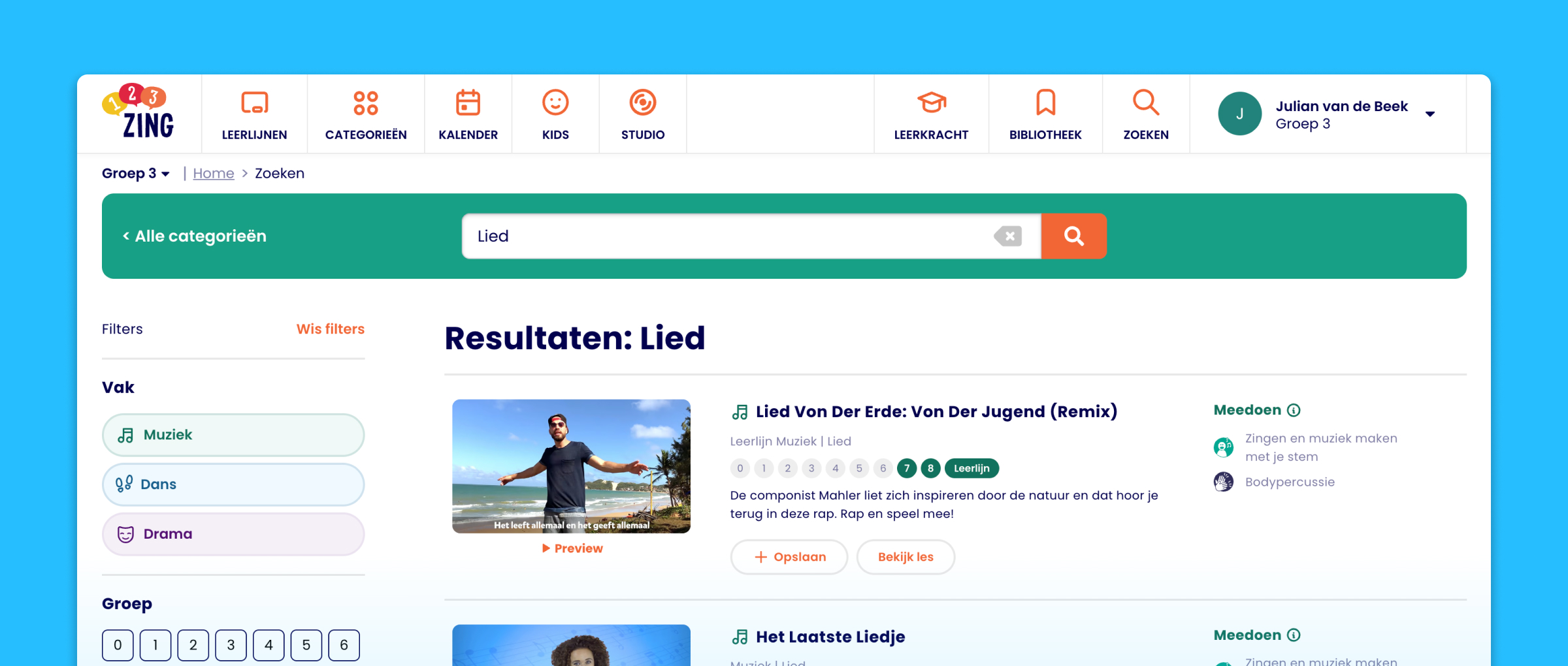 Nieuwe leeromgeving voor 123ZING